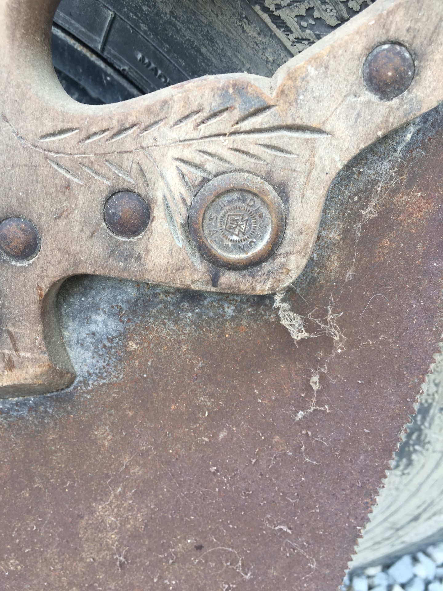 Engraved antique saw
