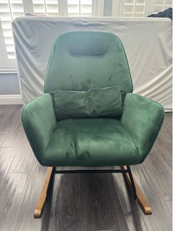 $80-USED GREEN ROCKING CHAIR