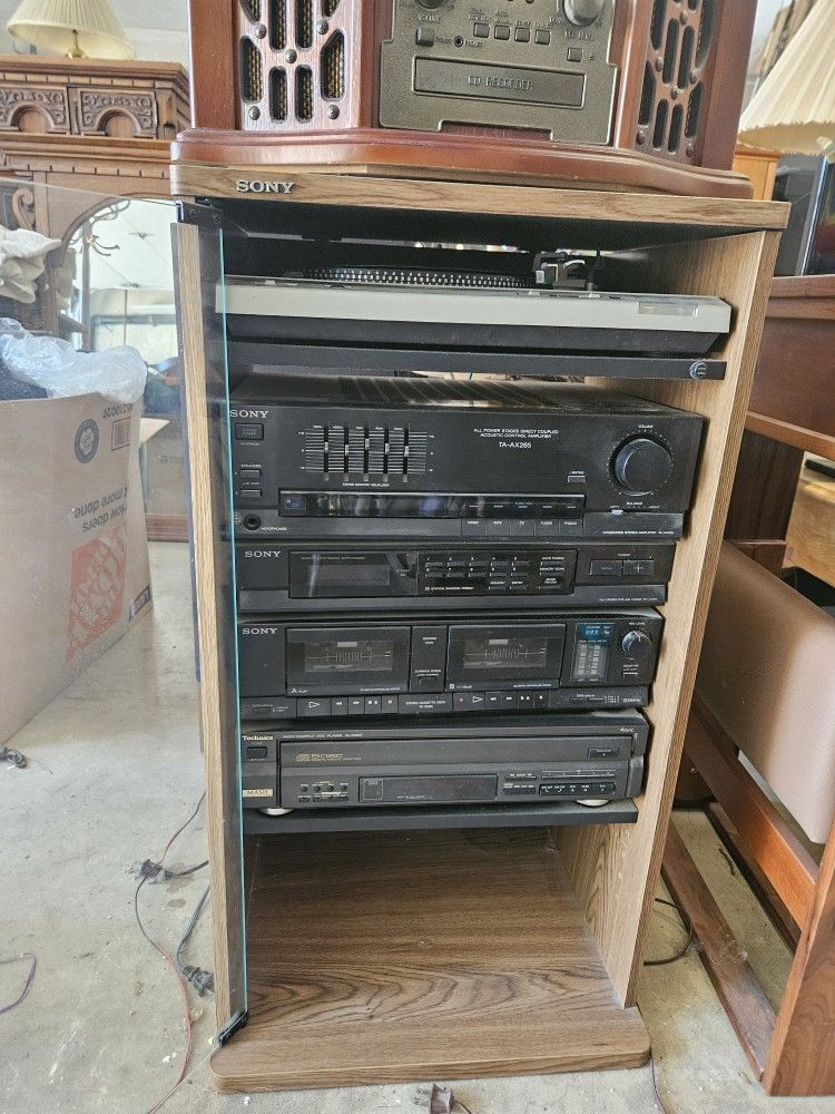 1980s Sony Stereo System w Record Player