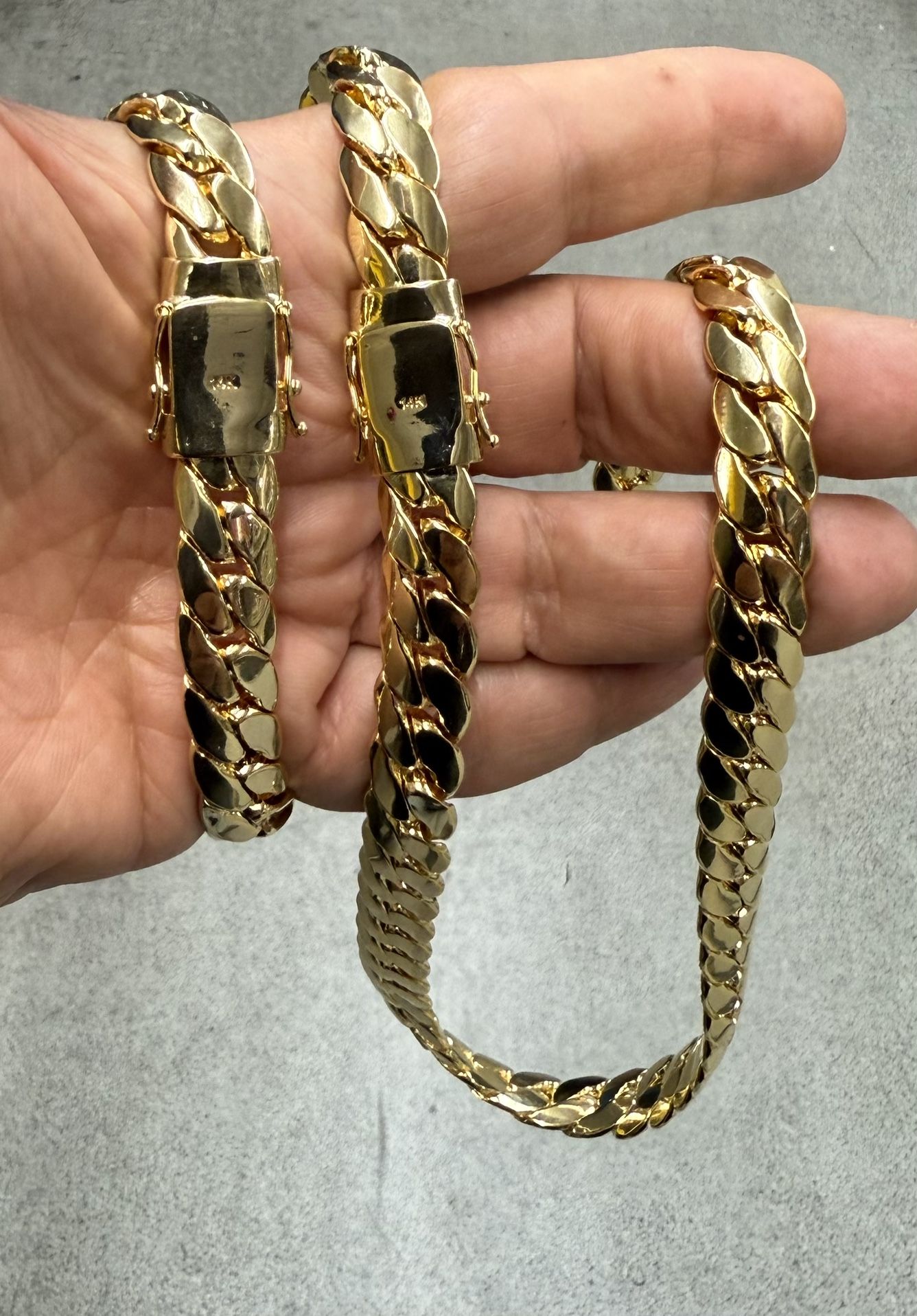 212 grams Miami Cuban Links necklace and bracelet🔥🔥
