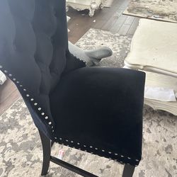 Kitchen Counter Stool Black Velevet