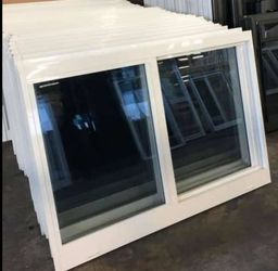 White Vinyl Sliding Window