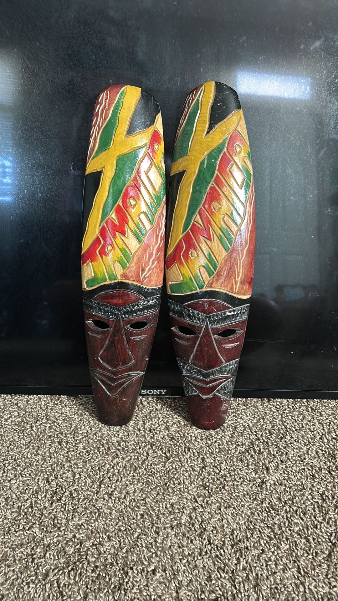 Tribal Masks From Jamaica- Handmade