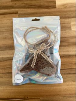 Brown cow head air freshener with bow car freshie