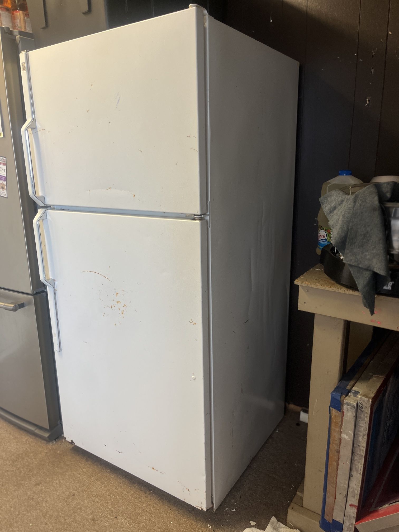 GE 18.2 cu Ft. refrigerator & no frost freezer