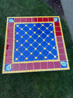Moroccan mosaic garden table