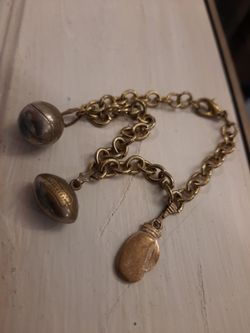 1960s High School Varsity Sports Charm Bracelet