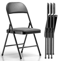 4 Pack Black Folding Chairs