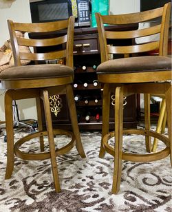 Solid Wood Spin Bar Stools