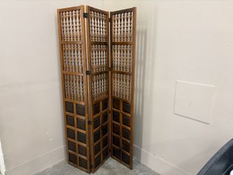 Vintage 70’s Partial Spindle Walnut Room Divider