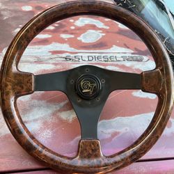 Like new old stock from 2003 Grant Wood Steering Wheel with a GM kit. $60 FIRM.