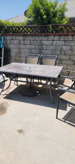 Backyard table and chairs