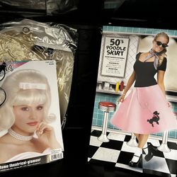 Poodle Skirt/wig & Glasses