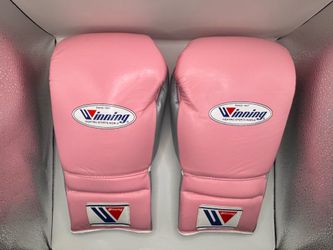 Winning Boxing Gloves - Pink and Chrome
