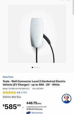 Tesla Wall Connector Level 2 EV Charger