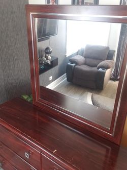 Dresser and mirror