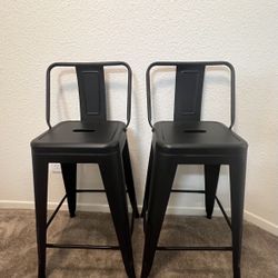 Black Metal Barstools