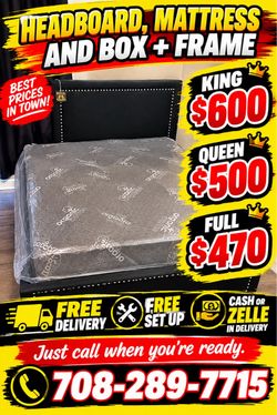 Huge sale for Mattress And Box Twin size #mattress and box 150.$ full 190$ Queen 200$ king 290$. free delivery free set up 708….289…7715… cash or Zell