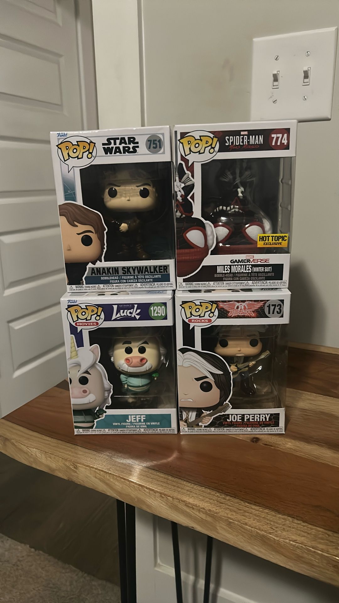 4 Assorted Funko Pops