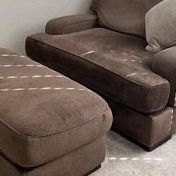 Oversized Chair And A Half With Ottoman