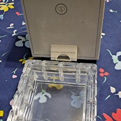 Avon 1999 Perceive Lead Crystal Keepsake Trinket Jewelry Box  NEW 