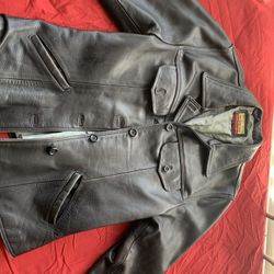 Men’s 2xl Leather Bomber Jacket Like New $125