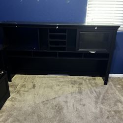 Queen Bed Headboard & Side Drawers