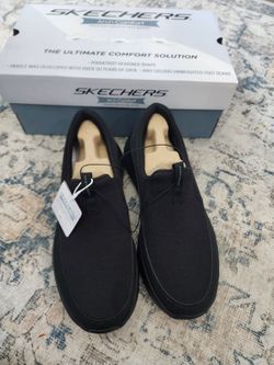 Skechers Arch Comfort Men's Sz 9 Slip-On Shoes Black