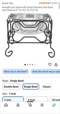 Medium raised dog bowl