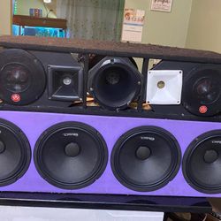 Speakers , ds18 With Horns On Top 