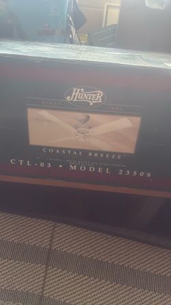 Never used in Box Hunter Ceiling Fan 44”