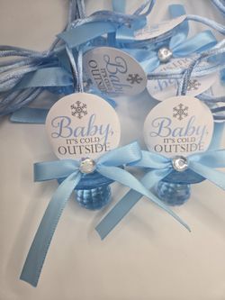 Baby It's Cold Outside Baby Shower Pacifiers Guest Favor Necklaces 