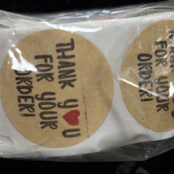 500 “Thank you for your order” stickers.