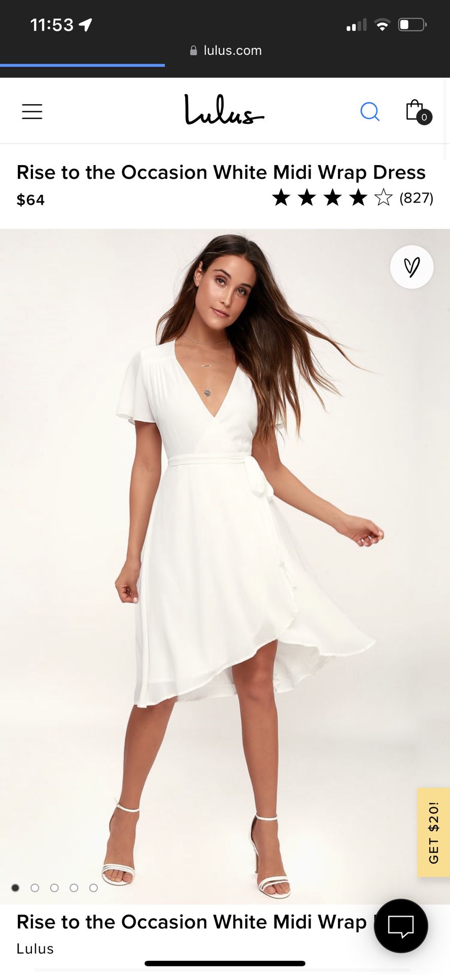 Brand New White Lulus Dress