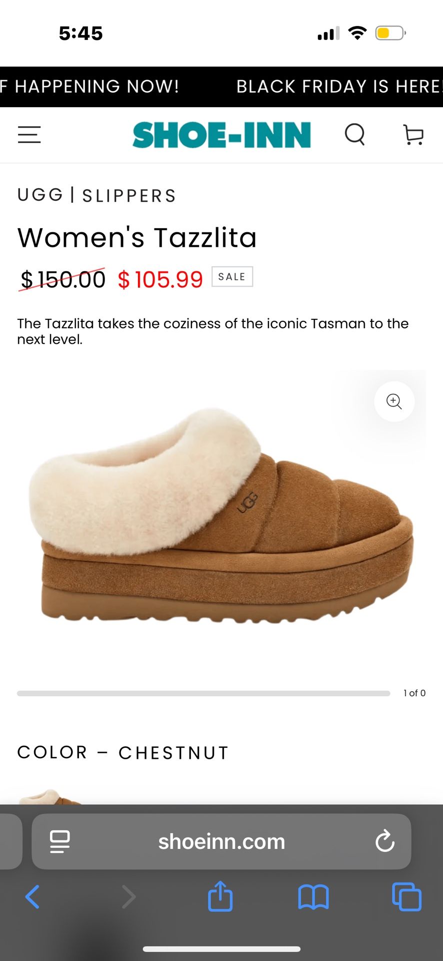 Ugg Tazzlita - Chestnut - 8