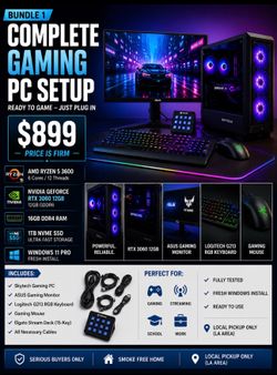 Gaming PC Bundle | RTX 3060 12GB | Ryzen 5 3600 | $899