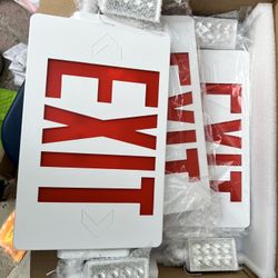 New LED Emergency Exit Signs with Lights – Set of 2