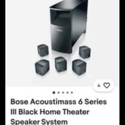 Bose Acoustimass 6 Series Black Home Theater Speaker System 