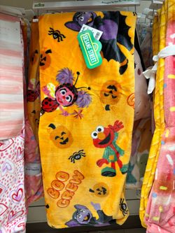Sesame Street Halloween boo blanket