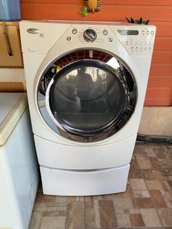 Whirlpool Duet Steam Gas Dryer with Pedestal