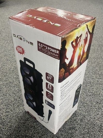 Dazone Dual 6.5" Woofer Portable FM Bluetooth Party Speaker Heavy Bass Sound Remote Control