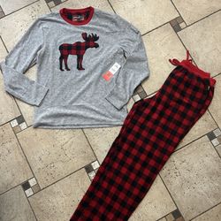 NWT Eddie Bauer men’s ultra soft 2pcs fleece Pajama Set size M