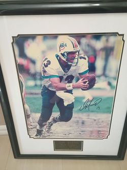Dan Marino autographed large framed photo