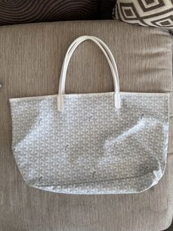 Large White Pattern Tote Bag