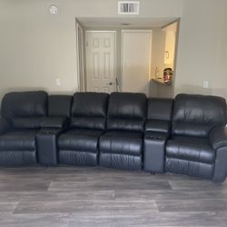 Black Leather Couches 