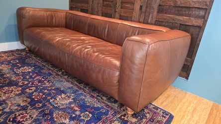 All leather 95" couch