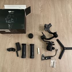 DJI RS2 Pro Combo – Works Great (One Battery Not Functional) + Extras 