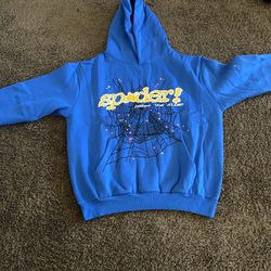 Large black and yellow sp5der hoodie 