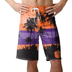 NEW! FOCO CLEMSON Men's Team Logo Sunset Swim Boardshorts XL