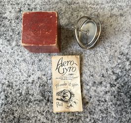 Aero-Gyro 1940s Toy In Original Box With Marble And Instructions
